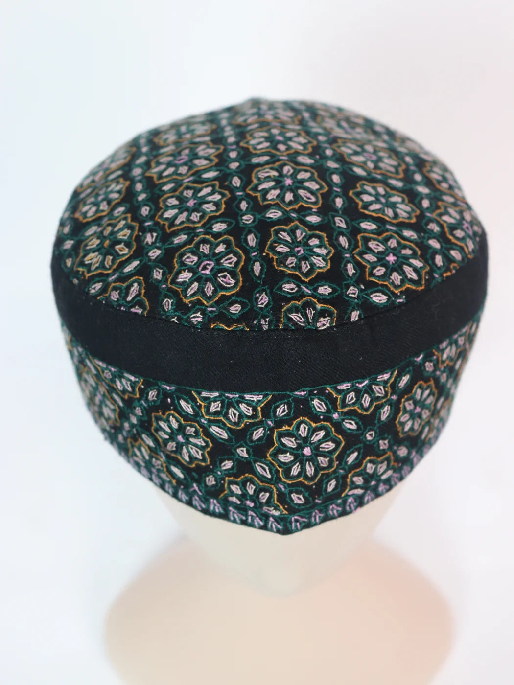 Kashmiri Black Cap | Topi Badshah With Hand Sozni Embroidery