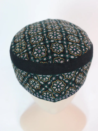 Kashmiri Black Cap | Topi Badshah With Hand Sozni Embroidery