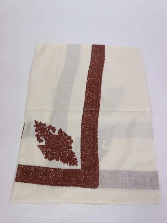 Khalid Middle East Shemagh Headscarf in MP Pashmina With Embroidery