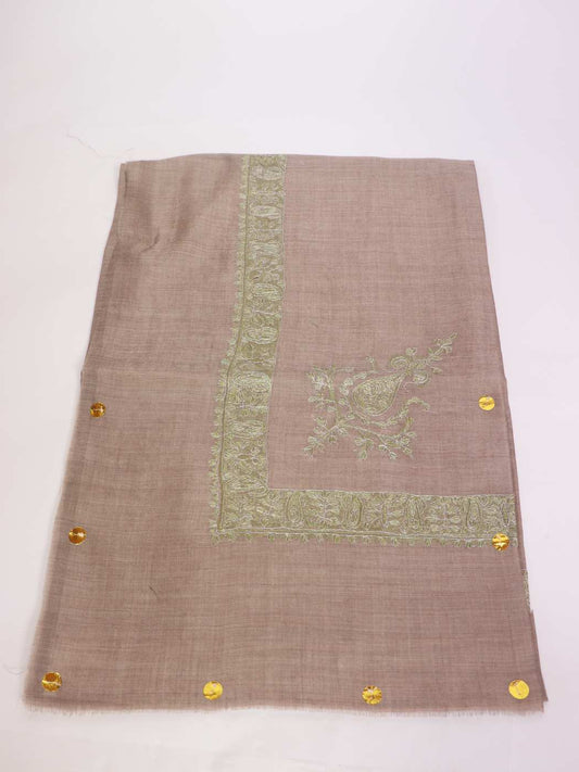 Jordan Shemagh MP Pashmina Headscarf With Kashmiri Hand Sozni Work for Men