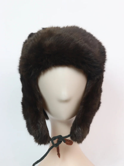 Kashmiri Stylish Cap in Brown Fur Qazi