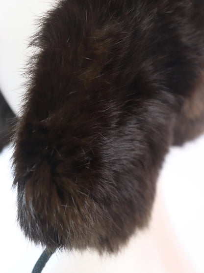Kashmiri Stylish Cap in Brown Fur Qazi