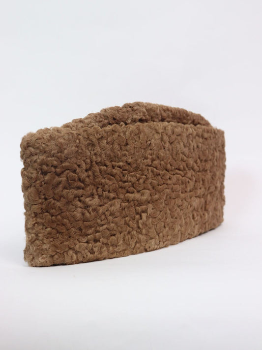 Premium Mirwaiz Karakul Cap | Camel Brown Handmade Hat