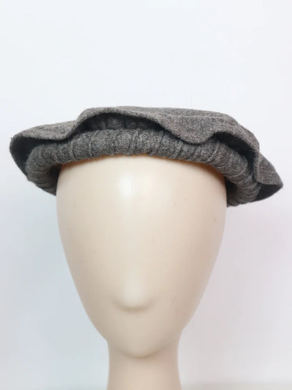 Premium Gulzar Pakol Cap In Grey With Handmade Afghani Wool