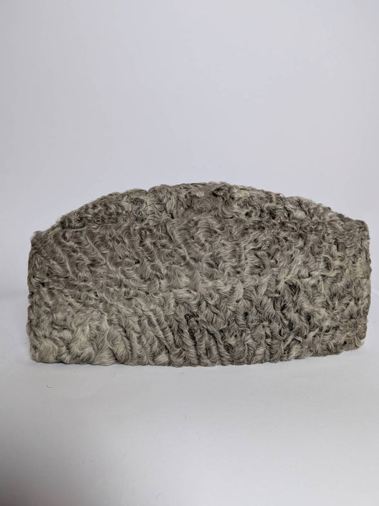 Premium Grey Karakul Cap | Handmade Jinnah Cap | Traditional Wool Hat