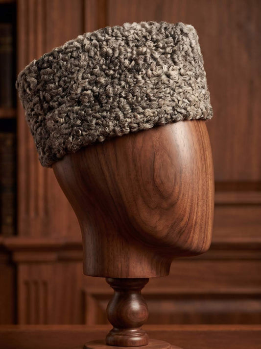 jinnah cap for gents in natural colour karakul fur 