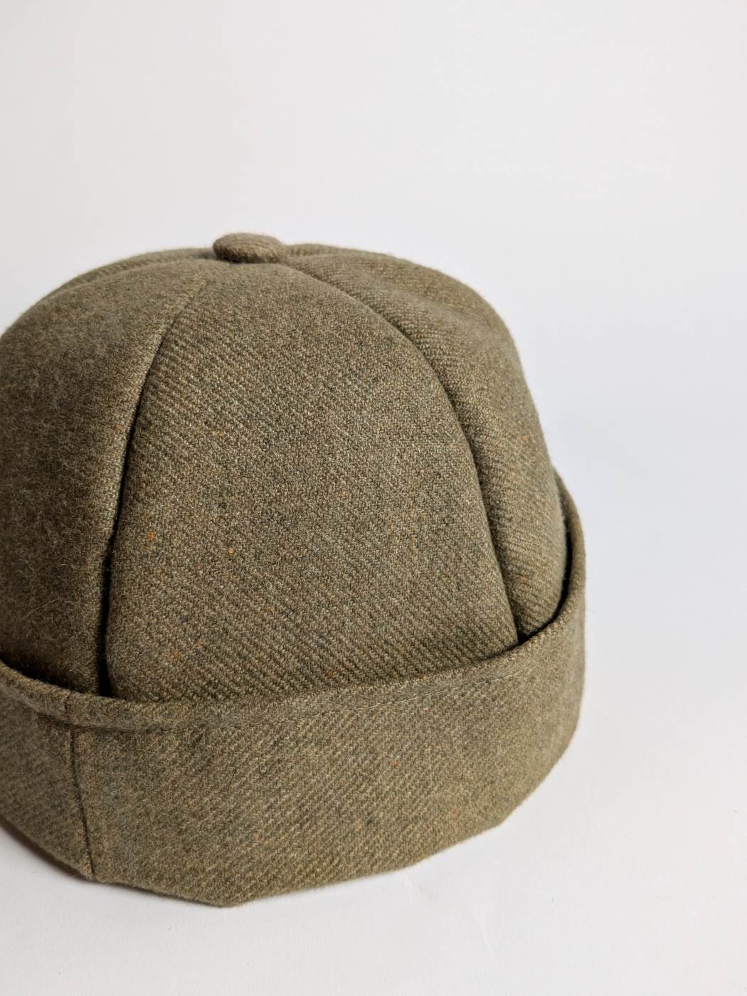 Olive Green Wool Beanie Skull Cap | Docker Hat