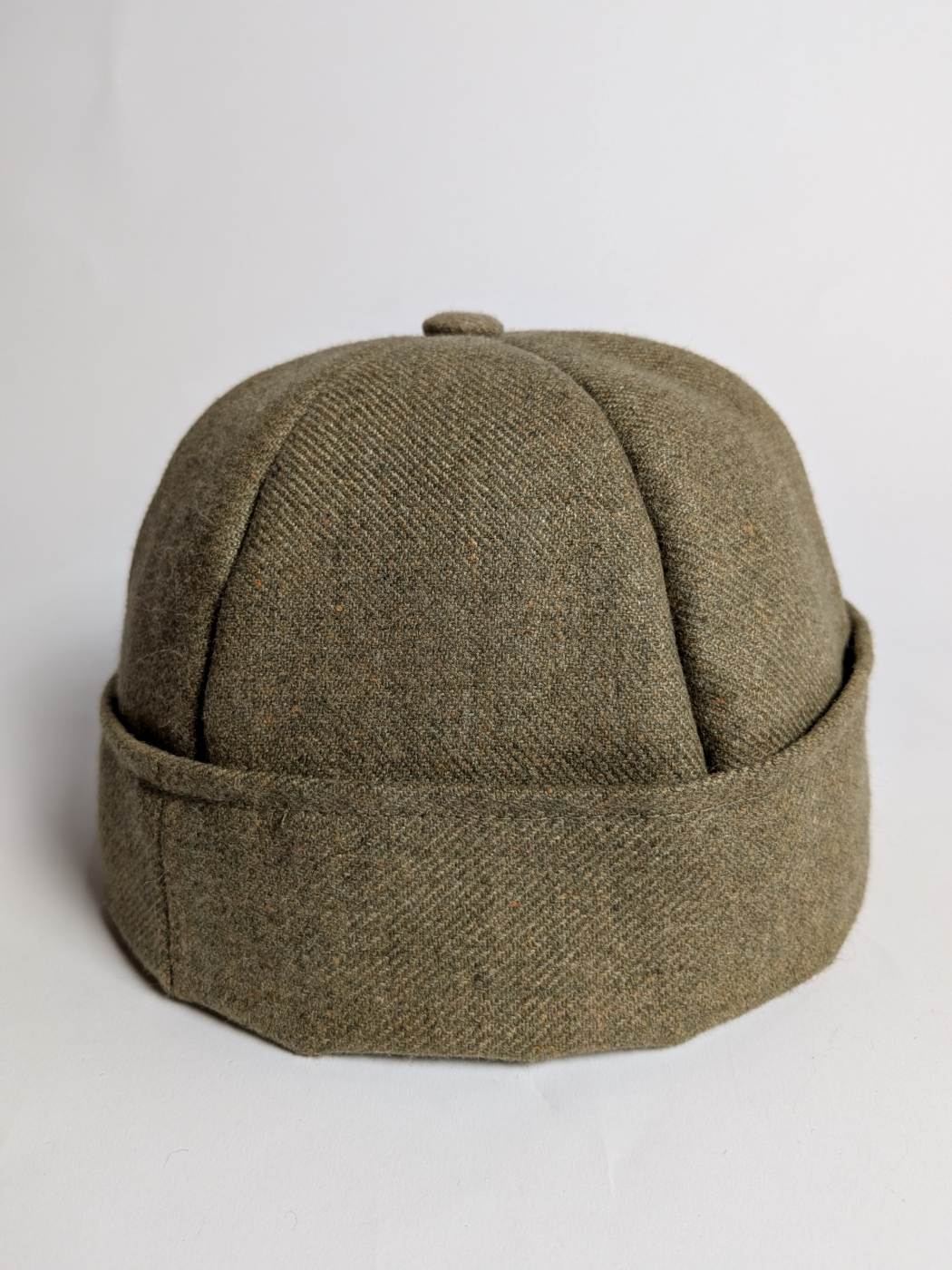 Olive Green Wool Beanie Skull Cap | Docker Hat