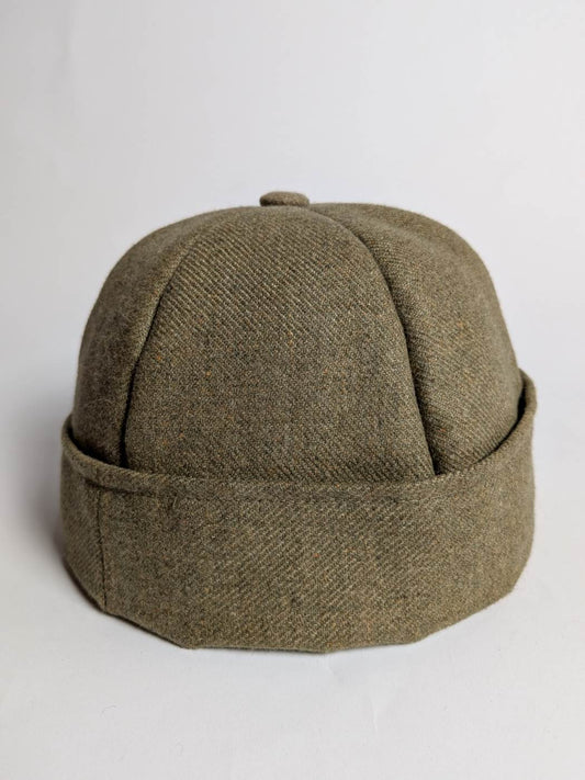 Olive Green Wool Beanie Skull Cap | Docker Hat