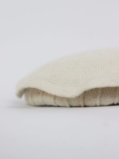 Original Off White Floral Afghani Pakol Cap | Handmade Pathani Hat