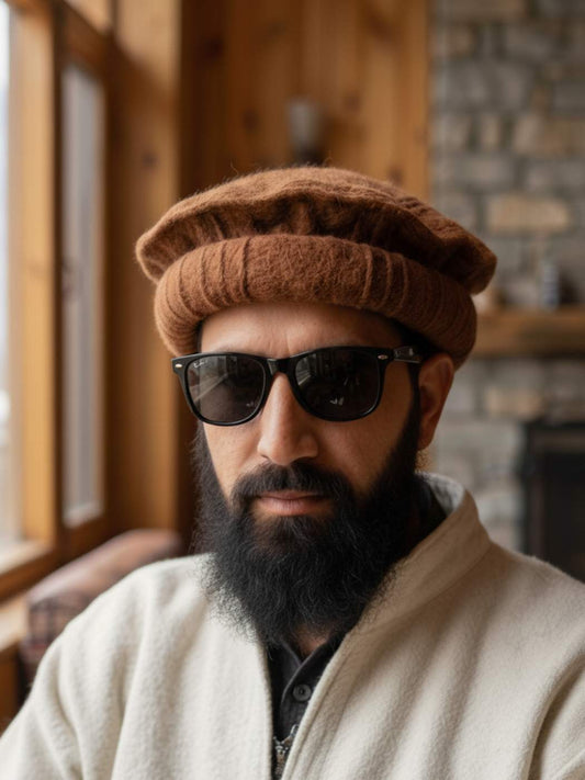 Abdullah Chitrali Pakol Cap | Handmade Afghani Wool Topi