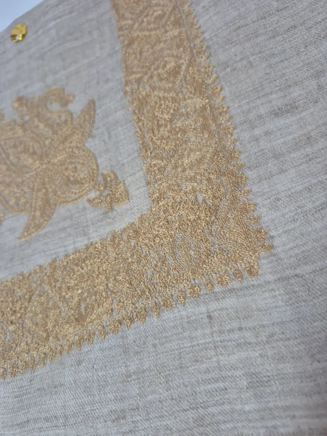 Massar Pashmina Blend Shemagh Headscarf With Embroidery