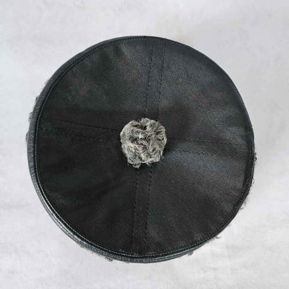 Pure Leather Karakul Cap | Round Hat Made With Fur