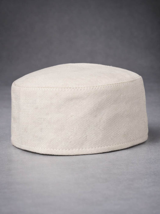 White colour pure pashmina cap