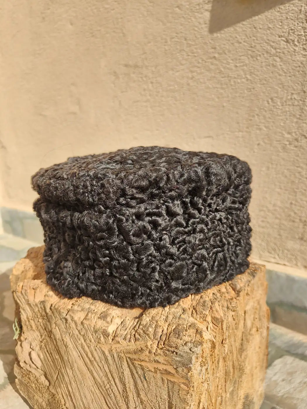classic russian cap on black karakul 