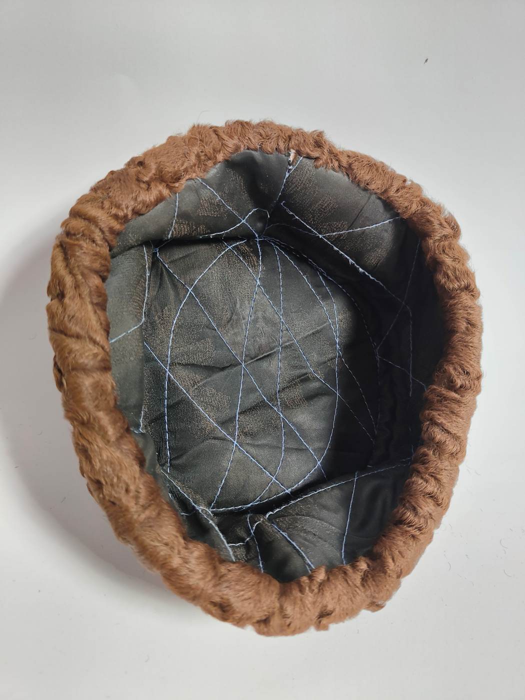 Dark Brown Karakul Cap | Natural Fur Beanie Cap