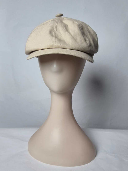 Linen Cotton Newsboy Cap - French Headwear for Summer