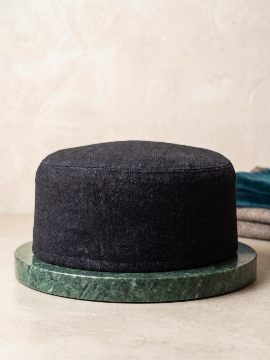 pure pashmina cap in black colour