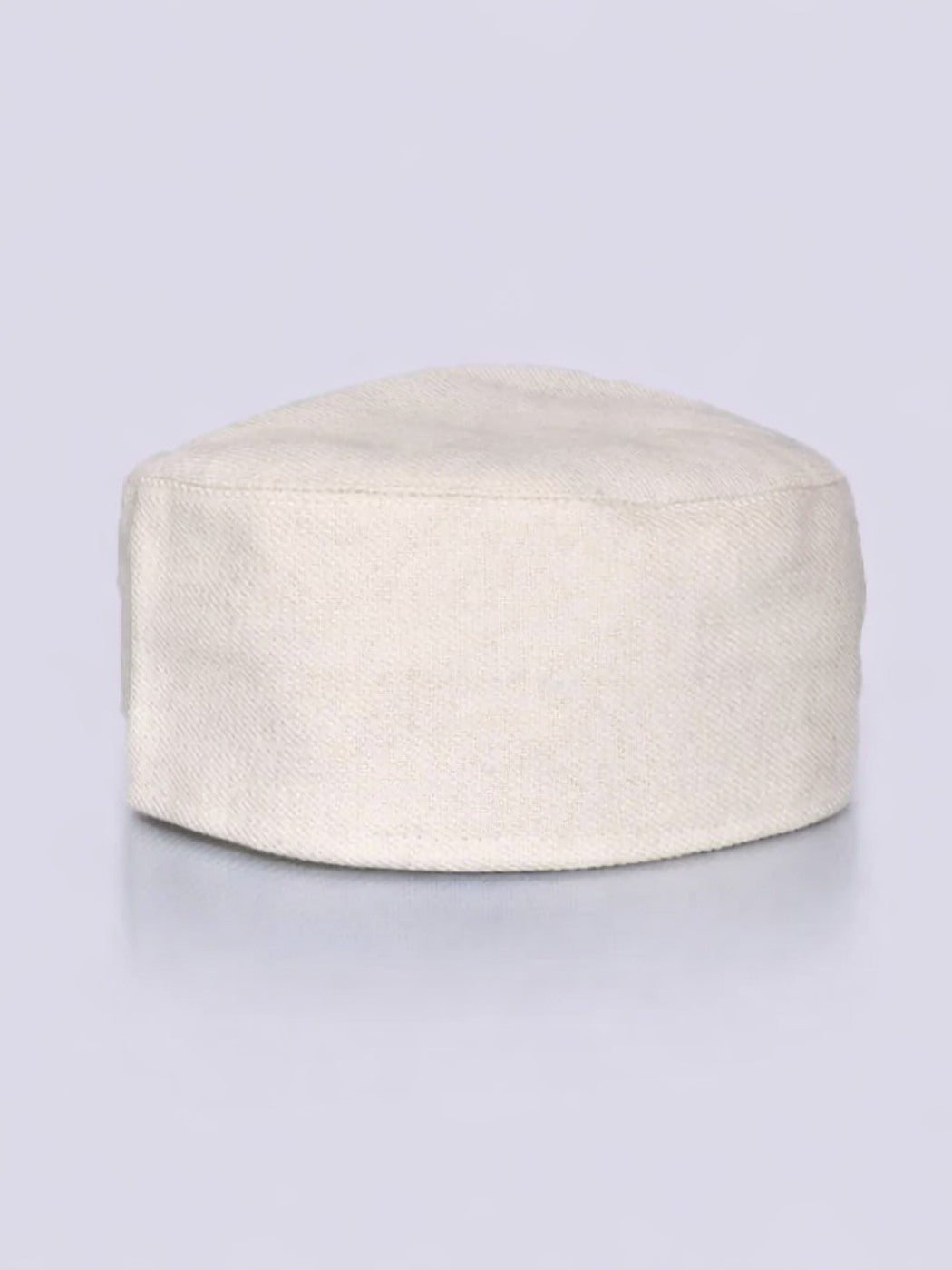 white colour plain toosha cap from Kashmir 
