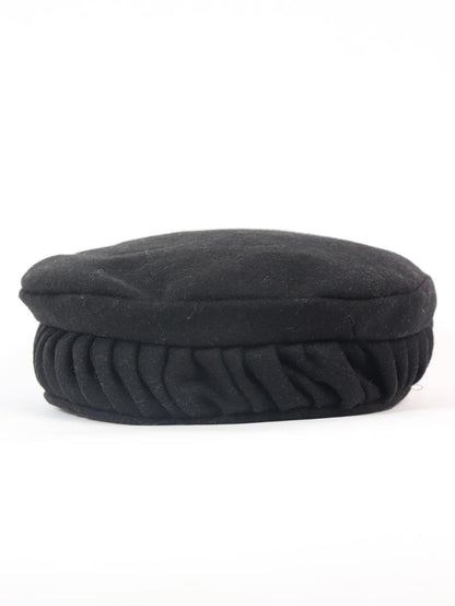 Black Twisted Pakol Cap – Handmade Kabuli Zigzag Topi