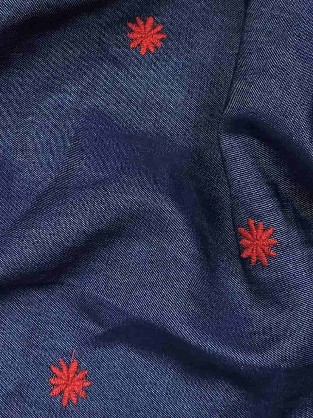 denim cotton fabric for cap in blue