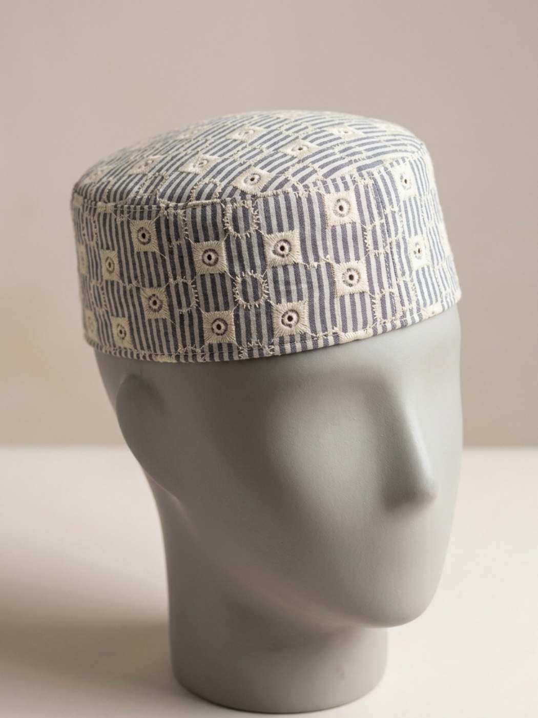 Blue Pure Cotton Cap for Men in White Box Design