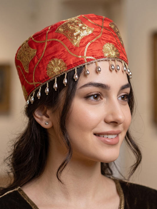 Fancy Bridal Cap for Women for Engagement, Wedding