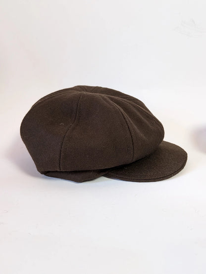 brown tweed cap