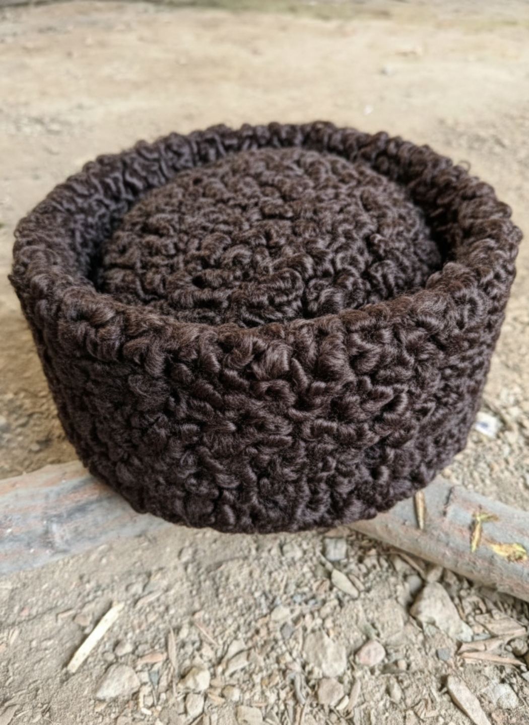 round brown turkish cap