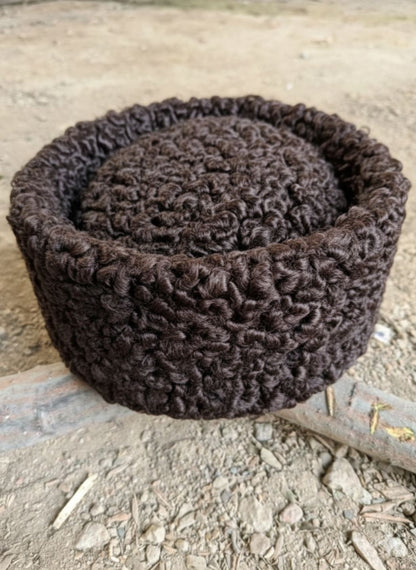 round brown turkish cap