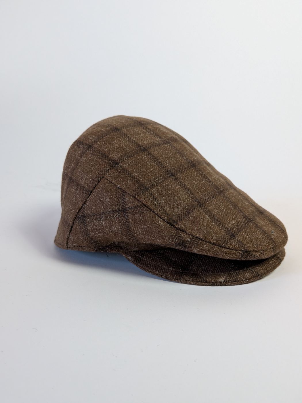 Brown Stripes Golf Flat Tweed Cap