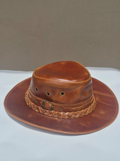 Premium Leather Cowboy Hat | Classic American Style