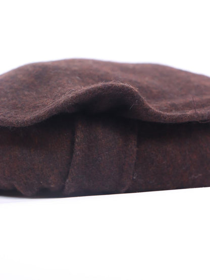 Dark Brown Pakol Cap – Handmade Afghani Peshwari Style Hat