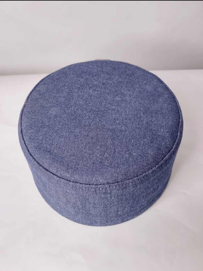 Plain Denim Cotton Round Cap for Summer | Lightweight, Breathable