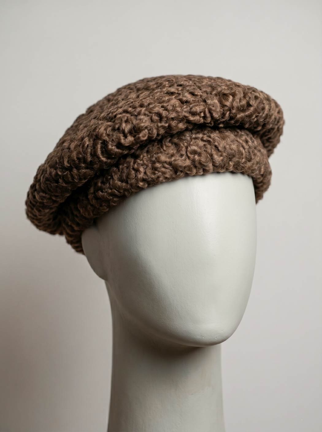 brown round elite karakul cap