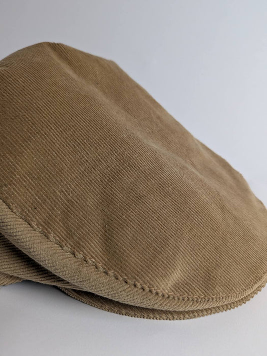 Golf Corduroy Flat Cap – Lightweight, Solid Colors
