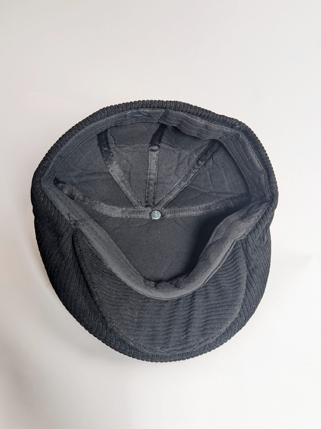 Corduroy Golf Flat Cap - With Front Buttons