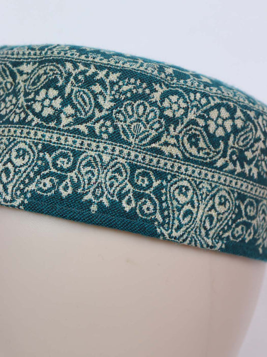 Green Kashmiri Designer Kani Cap For Men Junaid