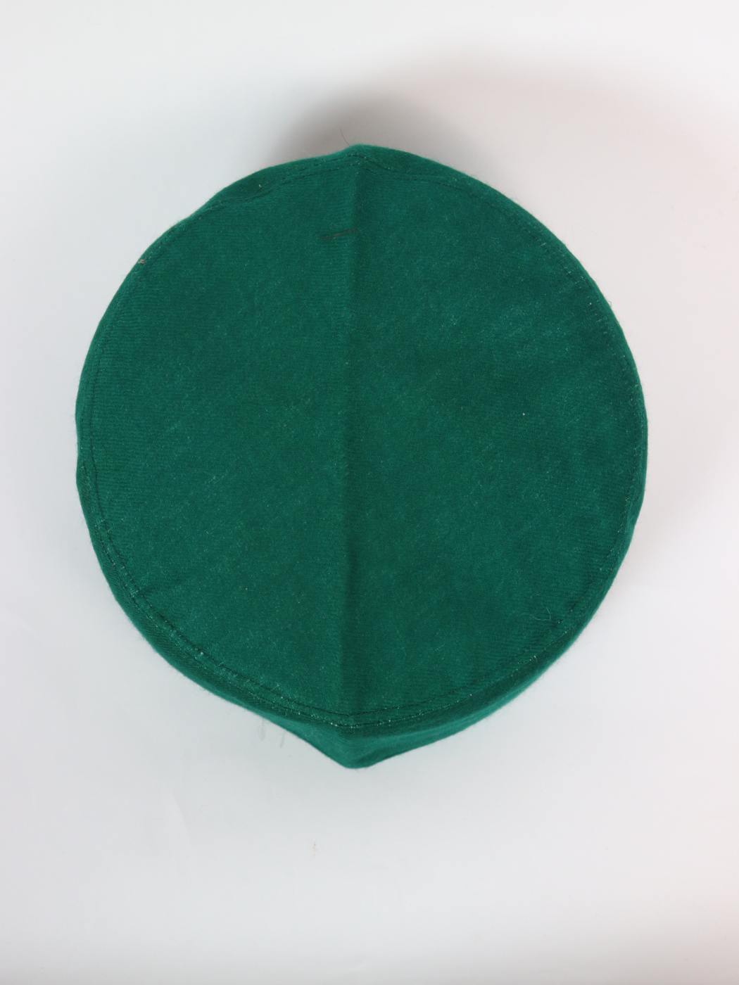 Mens Kashmiri Green Plain Semi Pashmina Cap