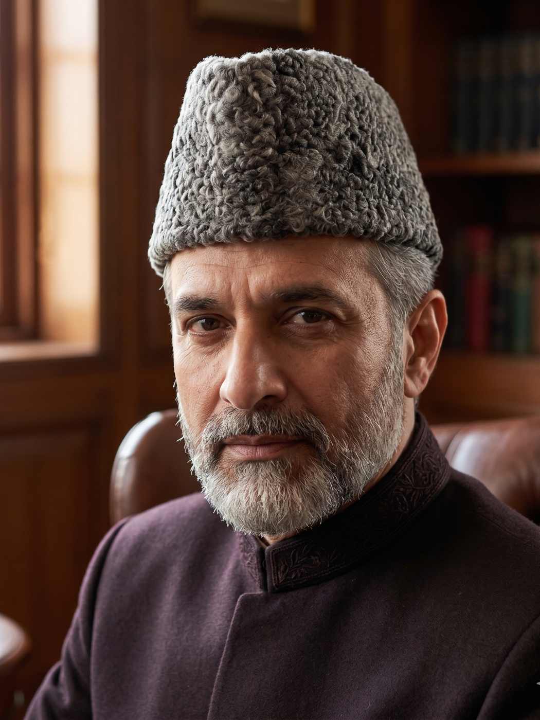 karakul cap from kashmir in fur