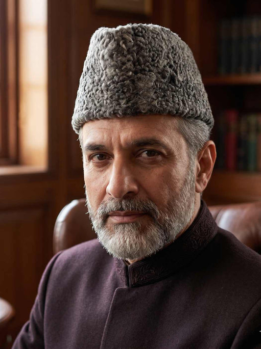 karakul cap from kashmir in fur