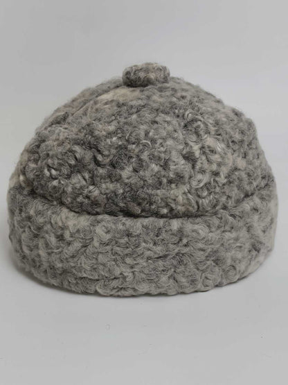 Round Karakul Beanie Cap | Ambassadors Hat | Single Tone
