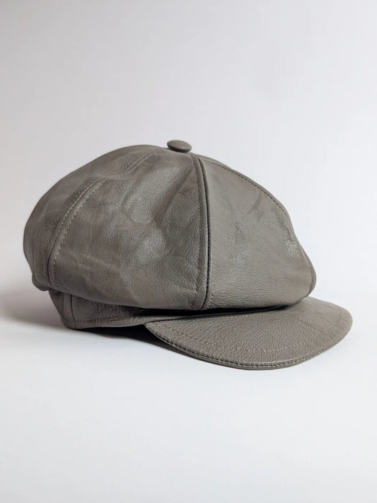 Genuine Leather French Flat Cap | Beret Baggy Style
