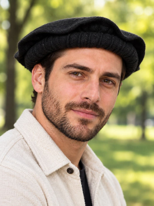 Premium Afghani Pakol Handmade Cap In Black