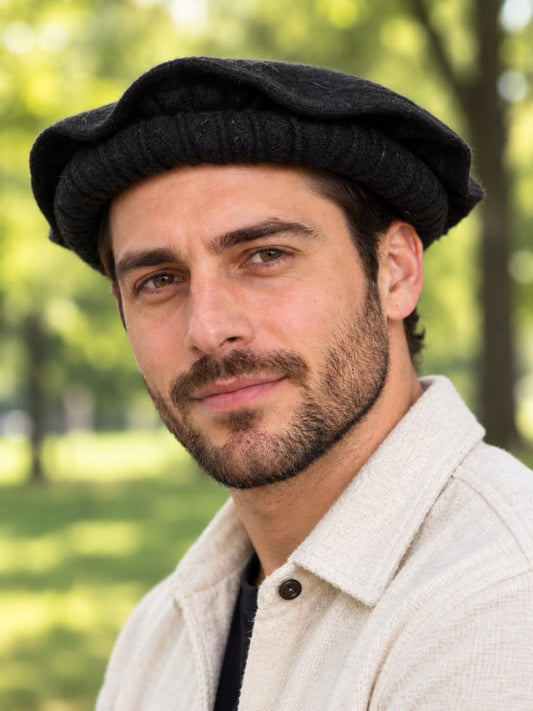 Premium Afghani Pakol Handmade Cap In Black