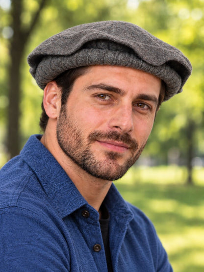 Premium Gulzar Pakol Cap In Grey With Handmade Afghani Wool