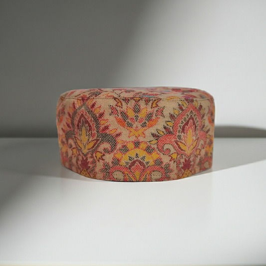 Abdullah Beige Kashmiri Mens Kani Cap