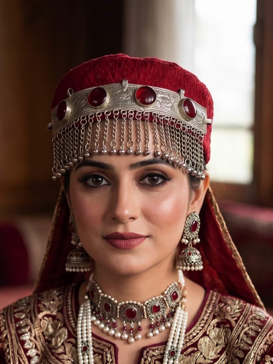 Shehzar Kashmiri Kasaba Cap in Vintage Style for Women