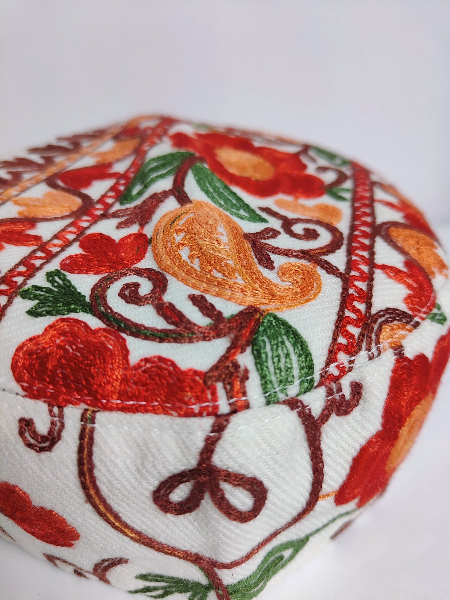 badam motif Cap with aari work