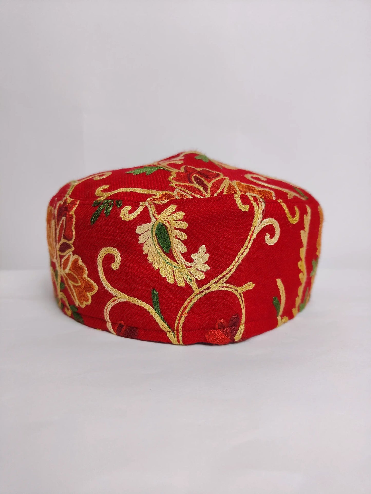 red topi fro Kashmir with badam motifs